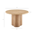 Tori 48 Inch Round Indoor and Outdoor Dining Table in Travertine