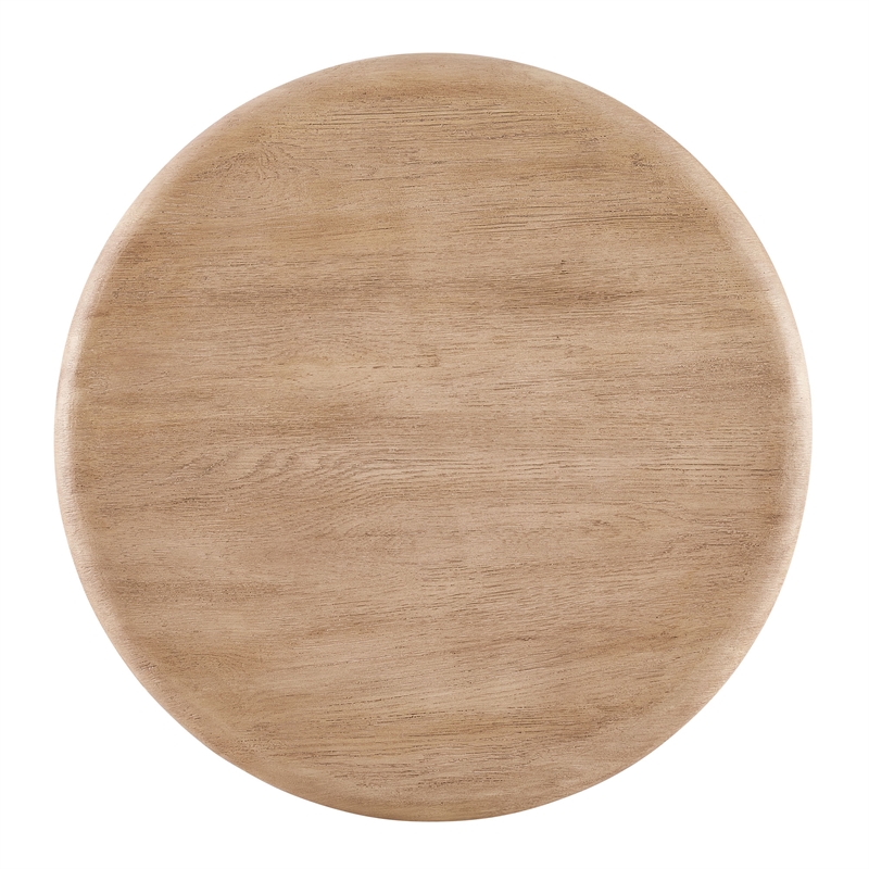 Tori 31 Inch Round Indoor and Outdoor Coffee Table in Oak