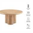 Tori 31 Inch Round Indoor and Outdoor Coffee Table in Travertine
