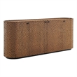 Aven 71.5 Inch Oval Chiseled Wood Sideboard Buffet Cabinet with Hammered Effect