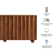 Sorren 72 Inch Scalloped Wood 4-Door Sideboard in Walnut