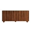Sorren 72 Inch Scalloped Wood 4-Door Sideboard in Walnut