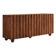 Sorren 72 Inch Scalloped Wood 4-Door Sideboard in Walnut