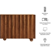 Sorren 72 Inch Scalloped Wood 4-Door Sideboard in Walnut