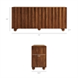 Sorren 72 Inch Scalloped Wood 4-Door Sideboard in Walnut