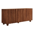 Sorren 72 Inch Scalloped Wood 4-Door Sideboard in Walnut