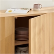 Sorren 72 Inch Scalloped Wood 4-Door Sideboard in Natural