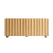 Sorren 72 Inch Scalloped Wood 4-Door Sideboard in Natural
