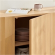 Sorren 72 Inch Scalloped Wood 4-Door Sideboard in Natural
