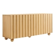 Sorren 72 Inch Scalloped Wood 4-Door Sideboard in Natural