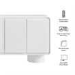 Lumo 4-Door Curved Wood Accent Cabinet in White
