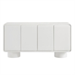 Lumo 4-Door Curved Wood Accent Cabinet in White