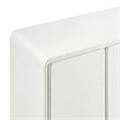 Lumo 4-Door Curved Wood Accent Cabinet in White