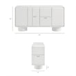 Lumo 4-Door Curved Wood Accent Cabinet in White