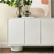 Lumo 4-Door Curved Wood Accent Cabinet in White