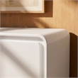Lumo 4-Door Curved Wood Accent Cabinet in White