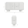 Lumo 4-Door Curved Wood Accent Cabinet in White