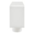 Lumo 4-Door Curved Wood Accent Cabinet in White