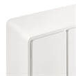 Lumo 4-Door Curved Wood Accent Cabinet in White