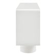 Lumo 4-Door Curved Wood Accent Cabinet in White