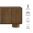 Lumo 4-Door Curved Wood Accent Cabinet in Walnut