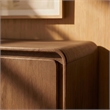 Lumo 4-Door Curved Wood Accent Cabinet in Walnut