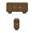 Lumo 4-Door Curved Wood Accent Cabinet in Walnut
