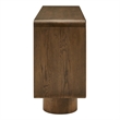 Lumo 4-Door Curved Wood Accent Cabinet in Walnut