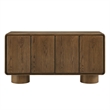 Lumo 4-Door Curved Wood Accent Cabinet in Walnut