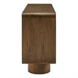 Lumo 4-Door Curved Wood Accent Cabinet in Walnut