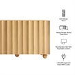Sorren 54 Inch Scalloped Wood 3-Door Sideboard in Natural