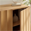 Sorren 54 Inch Scalloped Wood 3-Door Sideboard in Natural