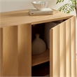 Sorren 54 Inch Scalloped Wood 3-Door Sideboard in Natural