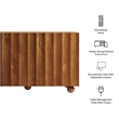 Sorren 54 Inch Scalloped Wood 3-Door Sideboard in Walnut
