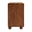 Sorren 54 Inch Scalloped Wood 3-Door Sideboard in Walnut