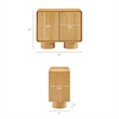 Lumo 2-Door Curved Wood Accent Cabinet in Oak