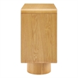 Lumo 2-Door Curved Wood Accent Cabinet in Oak