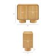 Lumo 2-Door Curved Wood Accent Cabinet in Oak