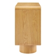 Lumo 2-Door Curved Wood Accent Cabinet in Oak