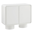 Lumo 2-Door Curved Wood Accent Cabinet in White