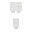 Lumo 2-Door Curved Wood Accent Cabinet in White