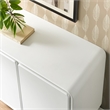 Lumo 2-Door Curved Wood Accent Cabinet in White