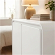 Lumo 2-Door Curved Wood Accent Cabinet in White
