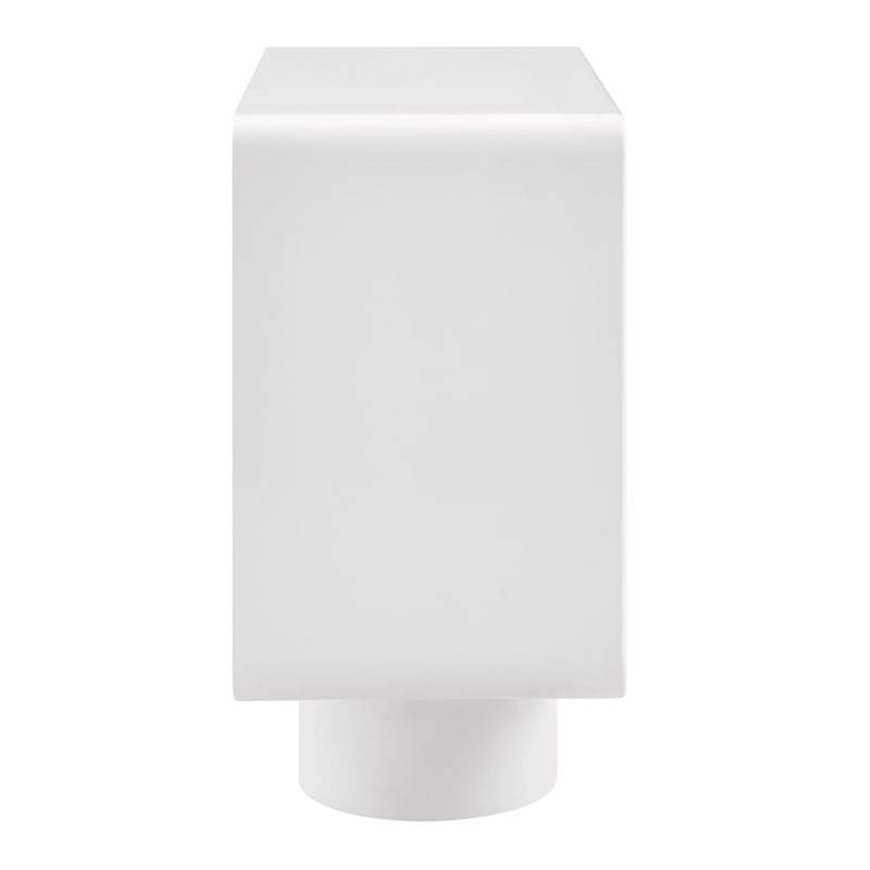 Lumo 2-Door Curved Wood Accent Cabinet in White