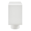 Lumo 2-Door Curved Wood Accent Cabinet in White
