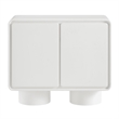 Lumo 2-Door Curved Wood Accent Cabinet in White