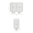 Lumo 2-Door Curved Wood Accent Cabinet in White