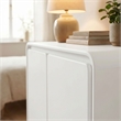 Lumo 2-Door Curved Wood Accent Cabinet in White