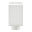 Lumo 2-Door Curved Wood Accent Cabinet in White