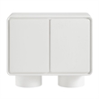 Lumo 2-Door Curved Wood Accent Cabinet in White